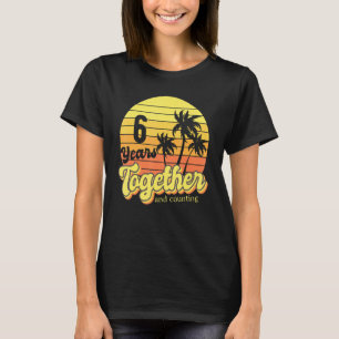 T-shirt 6e anniversaire Croisière Couple Vacation Plage Pa