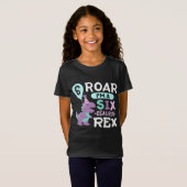T-Shirt 6e anniversaire Dinosaur T Rex (Devant entier)