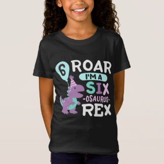 T-Shirt 6e anniversaire Dinosaur T Rex