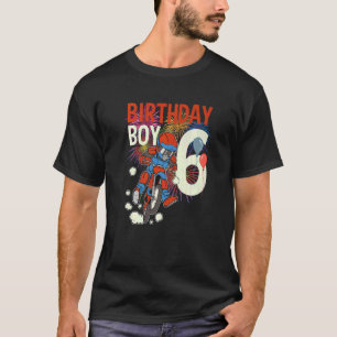 T-shirt 6e anniversaire Dirt Bike Party Offroad Vélo 6