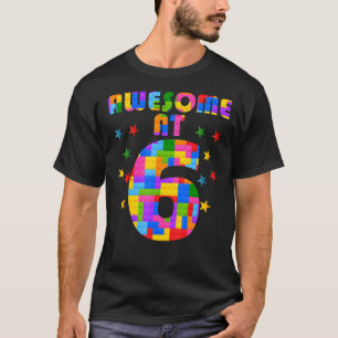 T-shirt 6e anniversaire Enfants 6 blocs de construction Br