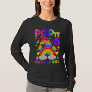T-shirt 6e anniversaire Fidget Jouet Pop It Anniversaire F
