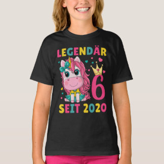T-shirt 6e anniversaire fille licorne légendaire depuis 20