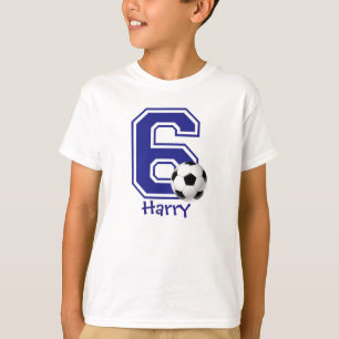 T-shirt 6e anniversaire garçon soccer personnalisé