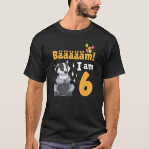 T-shirt 6e anniversaire Honey Badger Thématique Anniversai