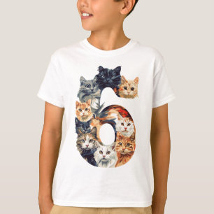T-shirt 6e anniversaire Kittens Chats Thème 6 ans Enfants