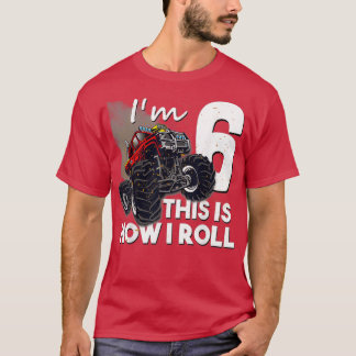 T-shirt 6e anniversaire T Boy Monster Camion 6 ans Cadeau