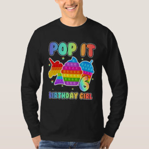 T-shirt 6e anniversaire Unicorn Fidget Pop It Birthday Gir