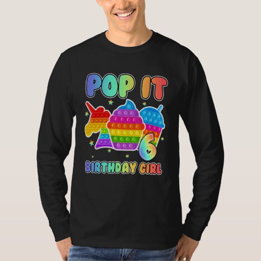 T-shirt 6e anniversaire Unicorn Fidget Pop It Birthday Gir (Devant)