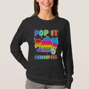 T-shirt 6e anniversaire Unicorn Fidget Pop It Birthday Gir