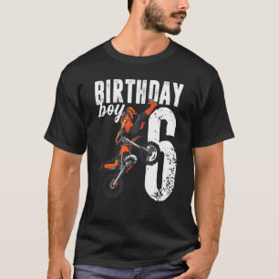 T-shirt 6e fête d'anniversaire pour garçon 6 ans Dirt Bike