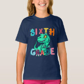 T-shirt 6e GRADE Dino Squad garçons filles professeur Reto (Devant)