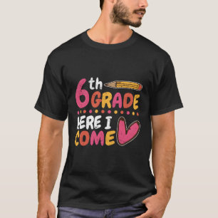 T-shirt 6Ème Année Je Reviens À L'École Étudiants Teac