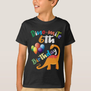 T-shirt 6ème cadeau d'anniversaire de dinosaure d'acaride