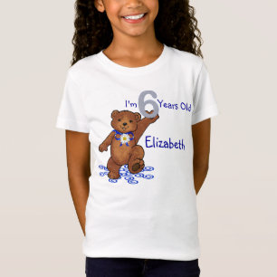 T-Shirt 6ème Ours de nounours d'anniversaire pour la fill