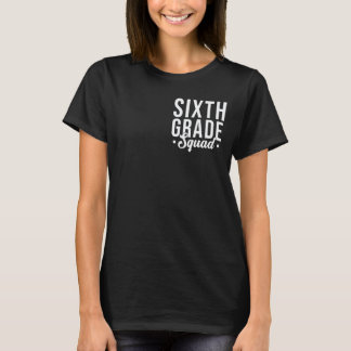 T-shirt 6ème Sixième Classe Équipe Professeur Étudiant Dos