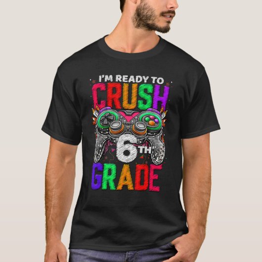 T-shirt 6th Grade Level Unlocked Game On 6th Grade Back To (Devant)