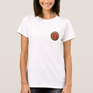 T-shirt [700] Vegvisir - Viking Gold Magic Runic Compass