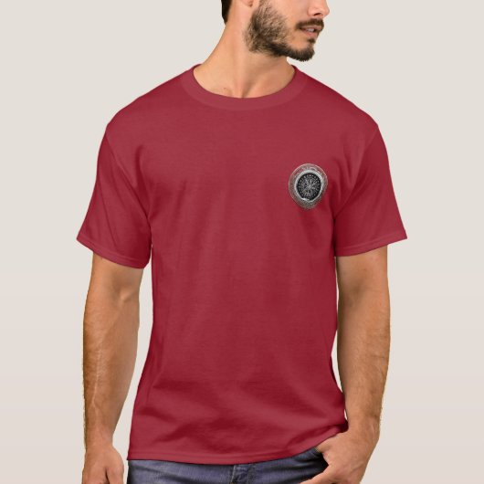 T-shirt [700] Vegvisir - Viking Silver Magic Runic Compass (Devant)