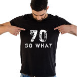 T-shirt 70 Alors ce que Drôle Dit 70e Anniversaire Homme N<br><div class="desc">70 Alors,  ce Drôle Dit 70e Anniversaire Black Man T-Shirt. Une citation amusante I`m 70 alors que dans les polices modernes et couleur blanche. Un cadeau parfait pour une personne qui a le sens de l'humour.</div>