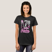 T-shirt 70 ans 70 et fabuleux 70e anniversaire Pink Diam (Devant entier)