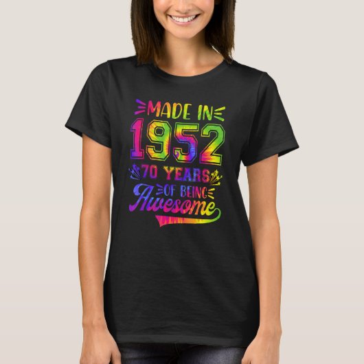 T-shirt 70 Ans 70e Anniversaire Teinture Etre génial M (Devant)