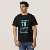 T-shirt 70 ans, c'est comme 21 ans à Celsius - 70 ans (Devant entier)
