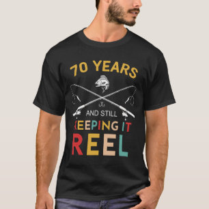 T-shirt 70 ans et toujours fidèle à la pêche Fête d'anniv