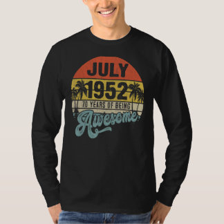 T-shirt 70 ans stupéfiant depuis avril 1952 70e anniversai