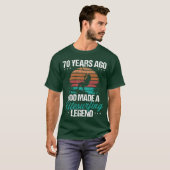 T-shirt 70 Birthday Kitesurf Legend Kiteboard 70 Year Old  (Devant entier)