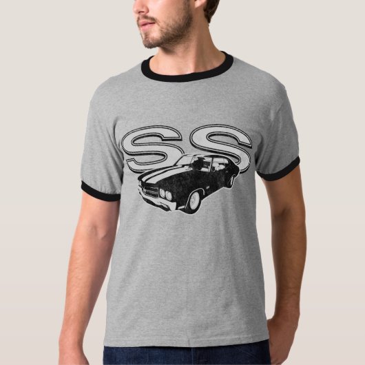T-shirt 70 Chevelle solides solubles affligé (Devant)
