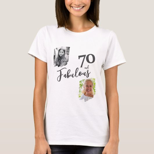 T-shirt 70 et fabuleux 2 Photo 70e anniversaire (Devant)