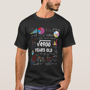 T-shirt 70 Math Enseignant Carré Racine De 4900 70E