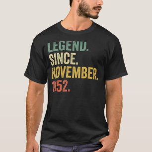 T-shirt 70 Years Old 70th Bday Men Legend Novembre