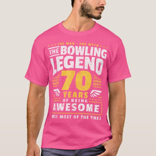 T-shirt 70E Anniversaire Bowling 70 Ans Bowler (Devant)
