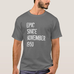 T-shirt 70E Anniversaire Cadeau Hommes Femmes Né Novembre