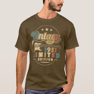 T-shirt 70e Anniversaire Cadeaux Guitare Amateurs 1952 Edi