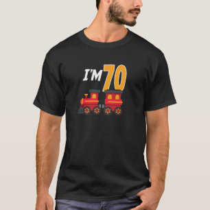 T-shirt 70e anniversaire de la fête Train Toy 70 ans Funny