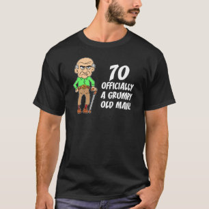 T-shirt 70e anniversaire d'un vieil homme grincheux