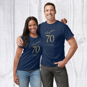 T-shirt 70e Anniversaire Gold Script Blue