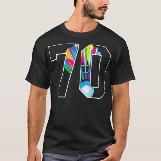 T-shirt 70e anniversaire Hommes Badminton Joueur Badminton