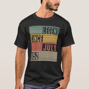 T-shirt 70e anniversaire Légende depuis juillet 1952 70 an