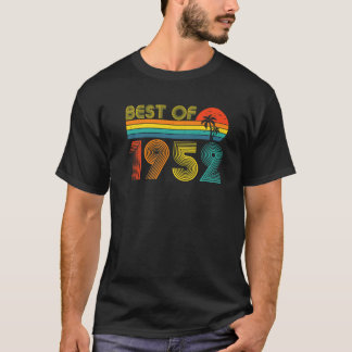 T-shirt 70e Anniversaire Meilleur De 1952 Rétro Hommes Et 