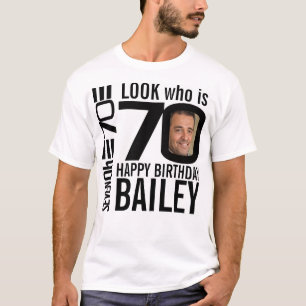 T-shirt 70e anniversaire monolook 70 photos et noms person