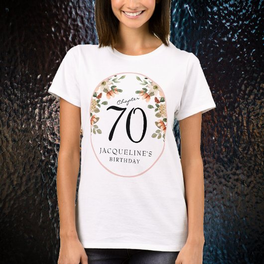T-shirt 70e anniversaire Vintage Floral