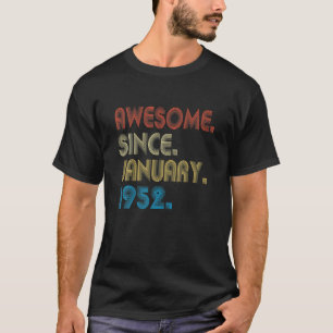 T-shirt 70e Birthday Poison Awesome Since Janvier 1952 70