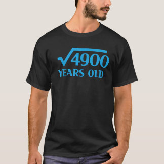 T-shirt 70e Joyeux anniversaire 70 ans Racine Carré de 49
