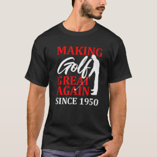 T-shirt 70e siècle 1950 Birthday Golf Golfer Golfing