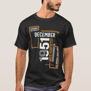 T-shirt 70ème Anniversaire Légendes Sont Nées En Décembre 