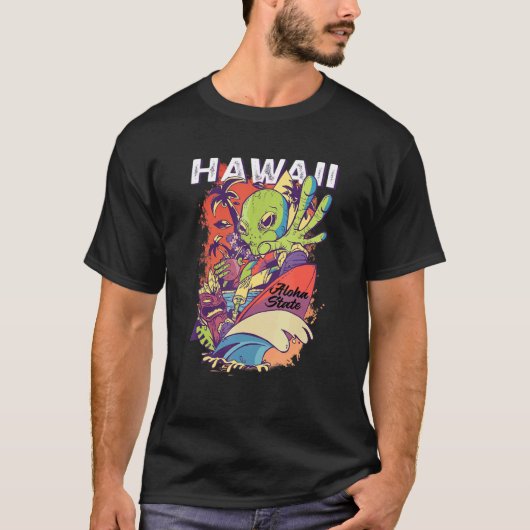 T-shirt 70er 80er Hawaiian Island Palm Beach Great Hawaii (Devant)